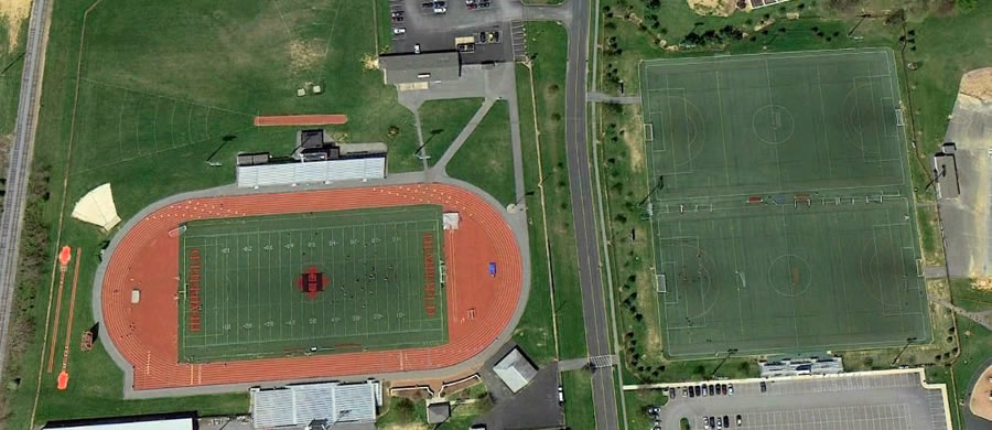 Expansive Synthetic Turf Quadrangle